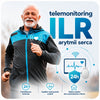 Telemonitoring IRL arytmii serca – aktywny senior korzystający z nowoczesnego monitoringu serca 24h, Zdalne monitorowanie arytmii serca IRL z całodobową kontrolą i szybkim wykrywaniem zaburzeń rytmu, Senior podczas biegania z systemem telemonitoringu arytmii serca i opieką medyczną na odległość, Telemonitoring serca 24h – nowoczesna diagnostyka arytmii bez wychodzenia z domu, Urządzenie do zdalnego monitorowania rytmu serca IRL dla pacjentów z arytmią, Całodobowy telemonitoring EKG i szybkie wykrywanie aryt