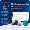 12-miesięczny dostęp do MójKardiolog+ z nowoczesnym urządzeniem do monitorowania pracy serca – całoroczna opieka kardiologiczna, zapis 6-odprowadzeniowego EKG w aplikacji, szybki kontakt z zespołem medycznym oraz profesjonalne wsparcie i analiza wyników bez wychodzenia z domu