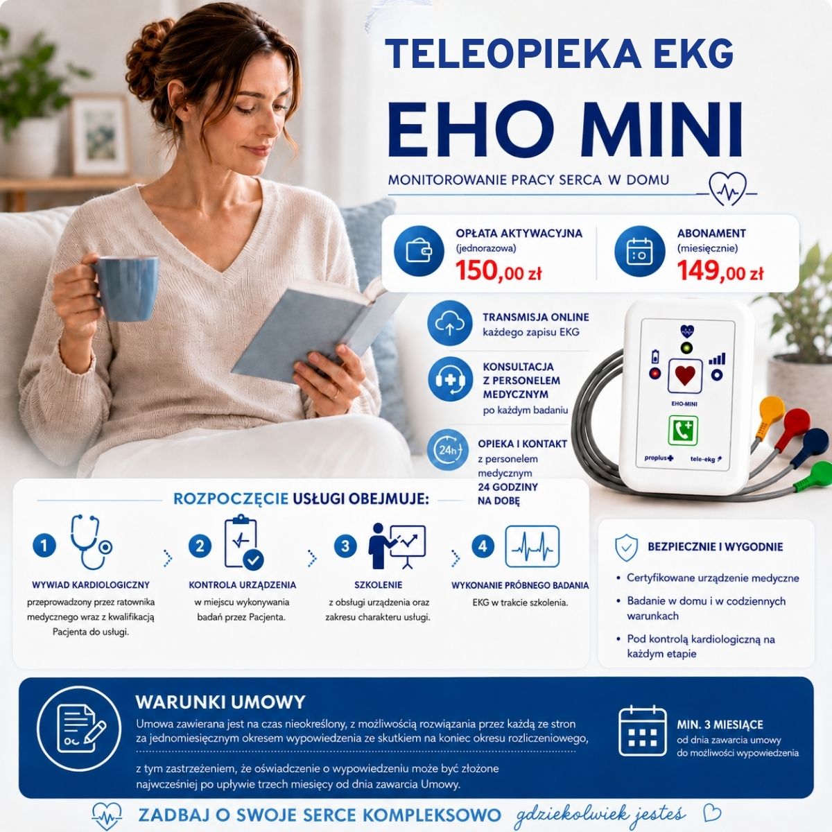 Teleopieka EKG EHO Mini