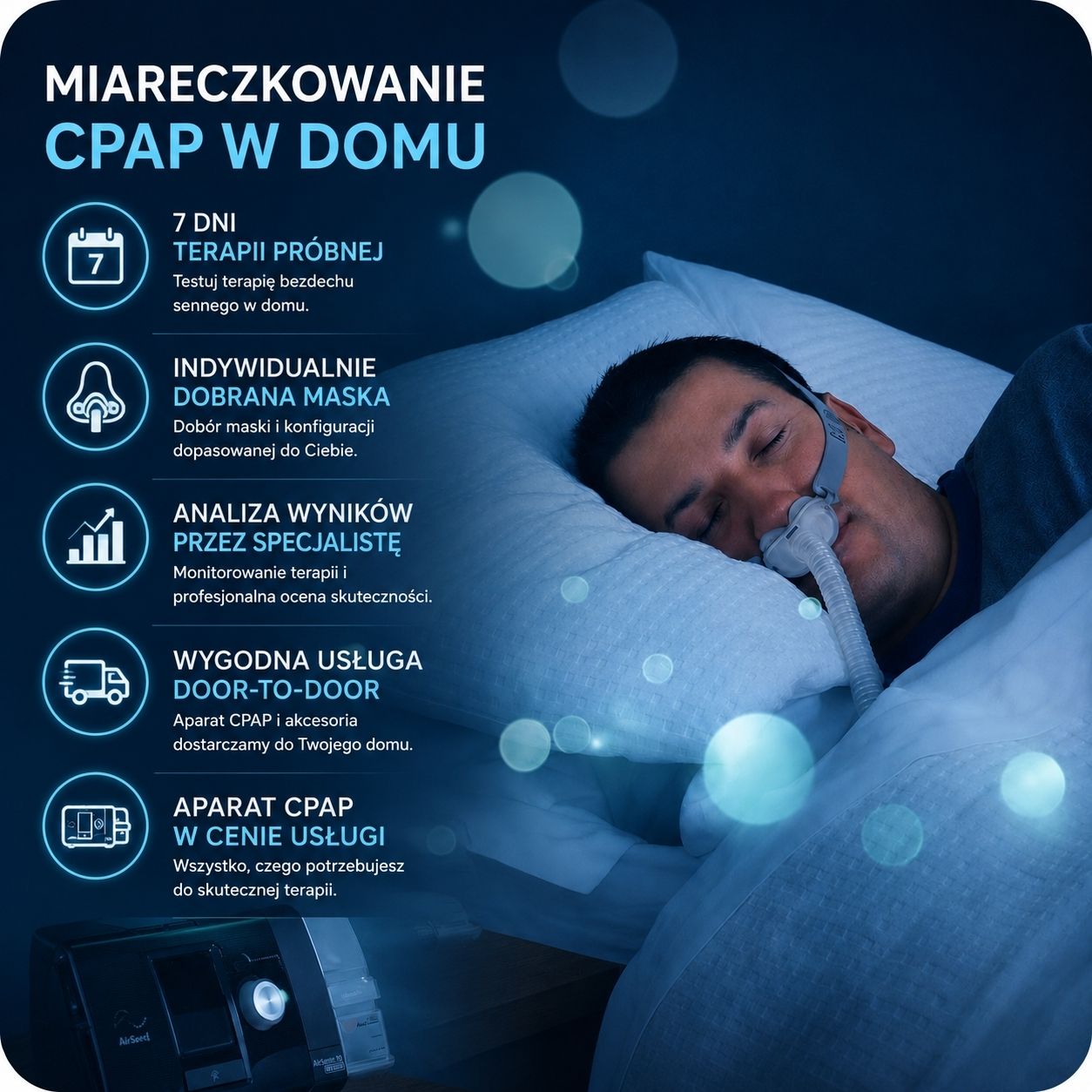 Miareczkowanie bezdechu sennego 7 dni