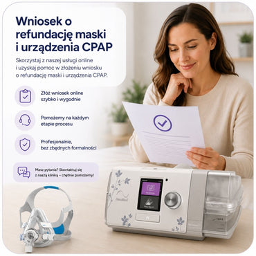 Wniosek o refundację maski i urządzenia CPAP